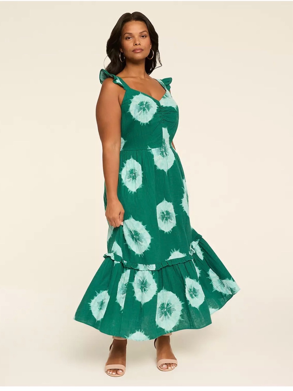 Lane Bryant Flutter Sleeve Tank Maxi Dress NWT